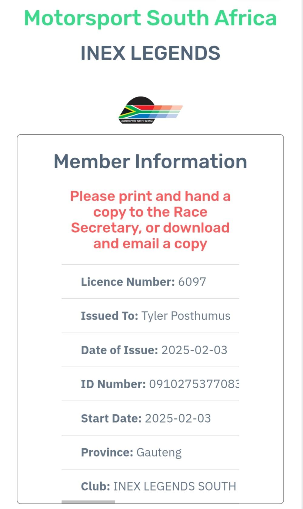 MSA Licence